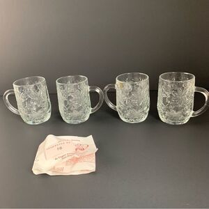 VTG Princess House Set of‎ 6 Fantasia Glass Mugs